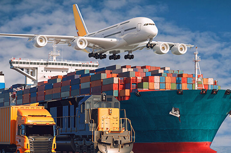 What are the advantages of international air transportation over international sea transportation?